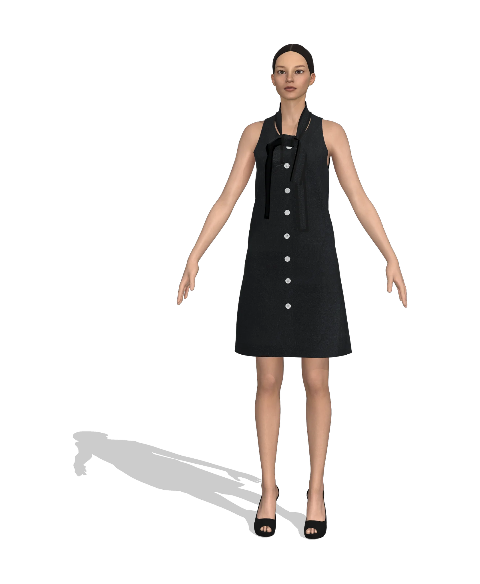 KDscion p123 sleeveless shift dress